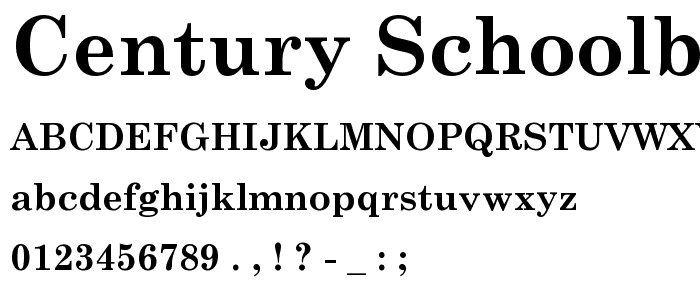 Century Schoolbook Bold font